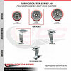 Service Caster 5 Inch Red Poly on Cast Iron Caster Set with Roller Bearings 2 Swivel 2 Rigid SCC-20S520-PUR-RS-2-R-2